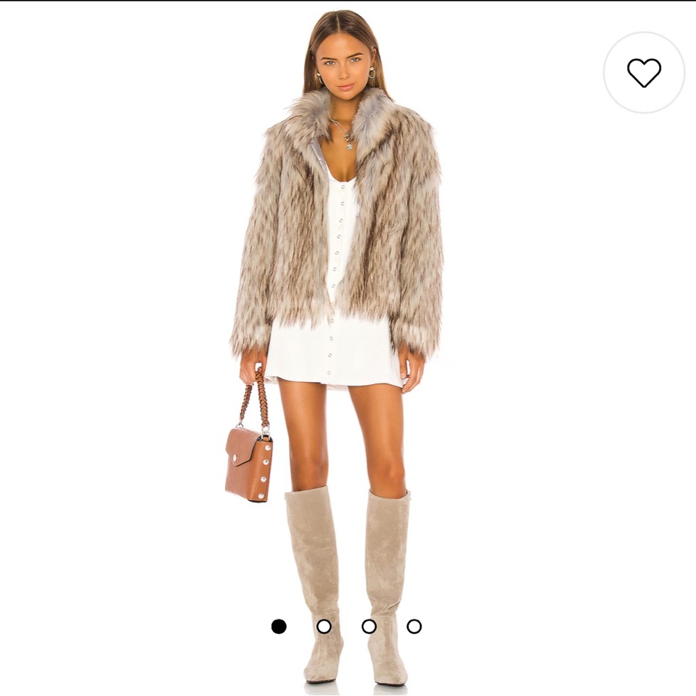 Unreal Fur Gray Faux Fur Ski Jacket
